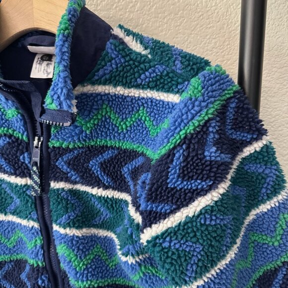 Hanna Andersson Jacquard Faux Shearling Jacket Size 8 / 130cm - Picture 3 of 6